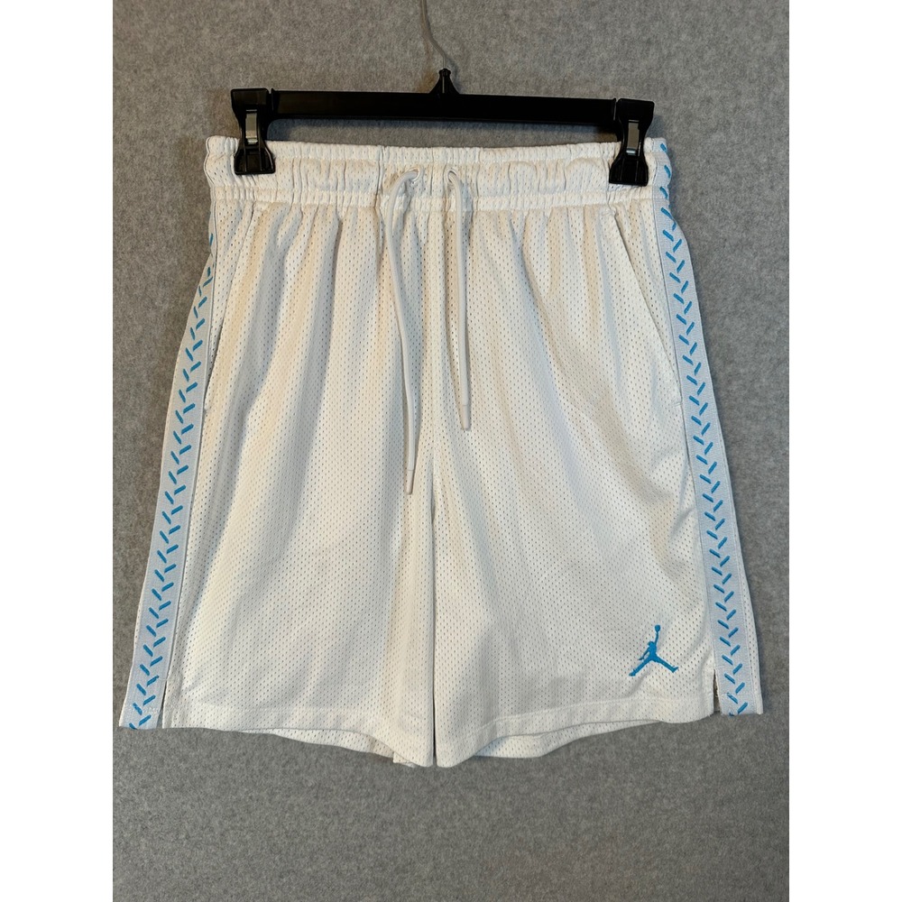Jordan Flight MVP Mesh Basketball Shorts White University Blue UNC Men's S